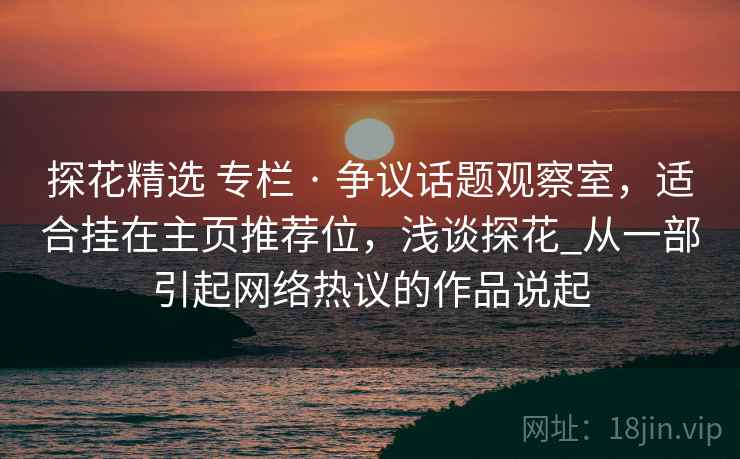 探花精选 专栏 · 争议话题观察室,适合挂在主页推荐位,浅谈探花_从一部引起网络热议的作品说起 探花精选 专栏 · 争议话题观察室,适合挂在主页推荐位,浅谈探花_从一部引起网络热议的作品说起