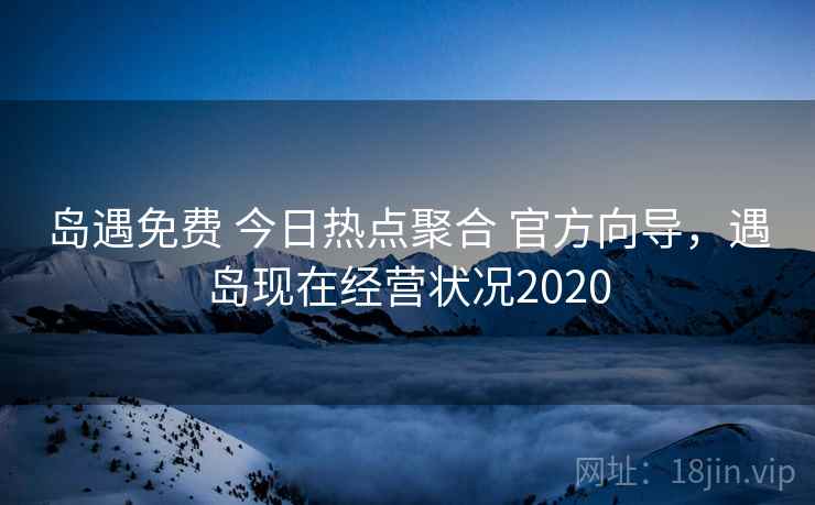 岛遇免费 今日热点聚合 官方向导，遇岛现在经营状况2020