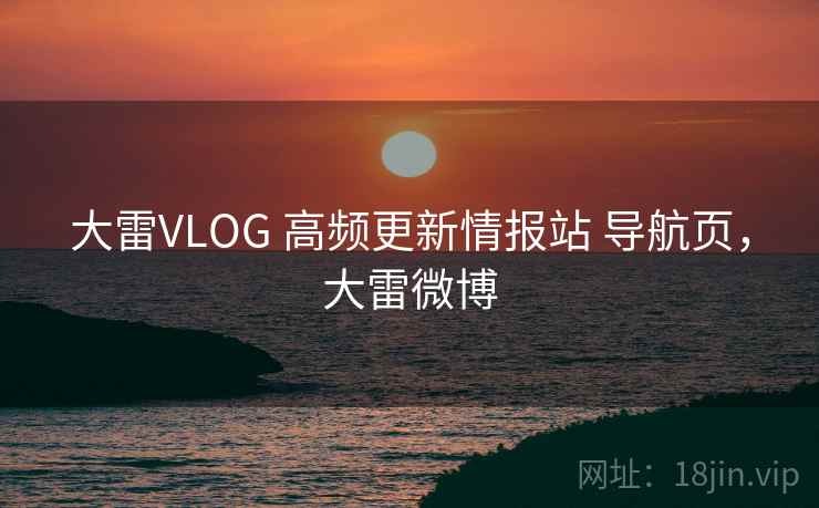 大雷VLOG 高频更新情报站 导航页，大雷微博